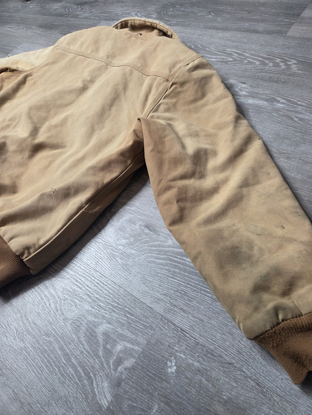Carhartt Wildwood Womens XL Sherpa Lined Canvas Work Jacket Tan Brown - Picture 2 of 13